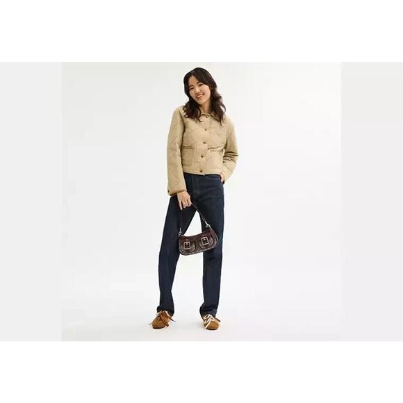 COACH Ashton Bag In Signature Jacquard CBJ00 Silver/Oak/Maple - Picture 11 of 11